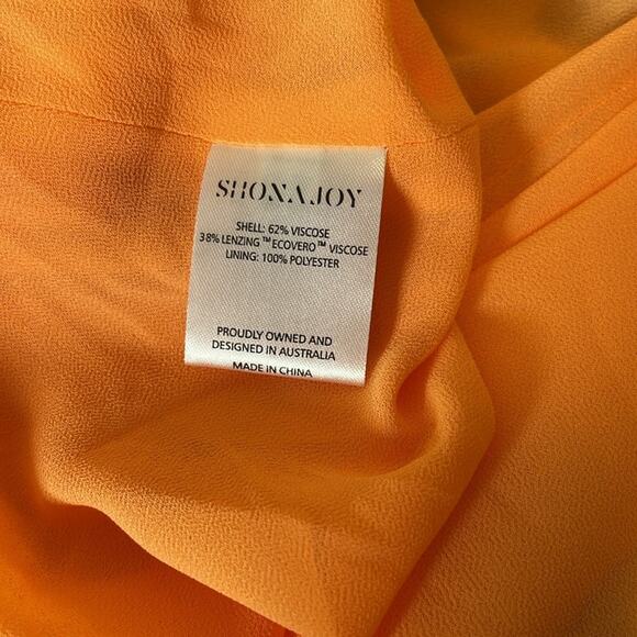 SHONA JOY Solare Cutout Floral Maxi Dress in Tangerine & Black Size 10 - Picture 10 of 10